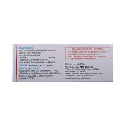 Zifi CV 100 DT - Strip of 10 Tablets