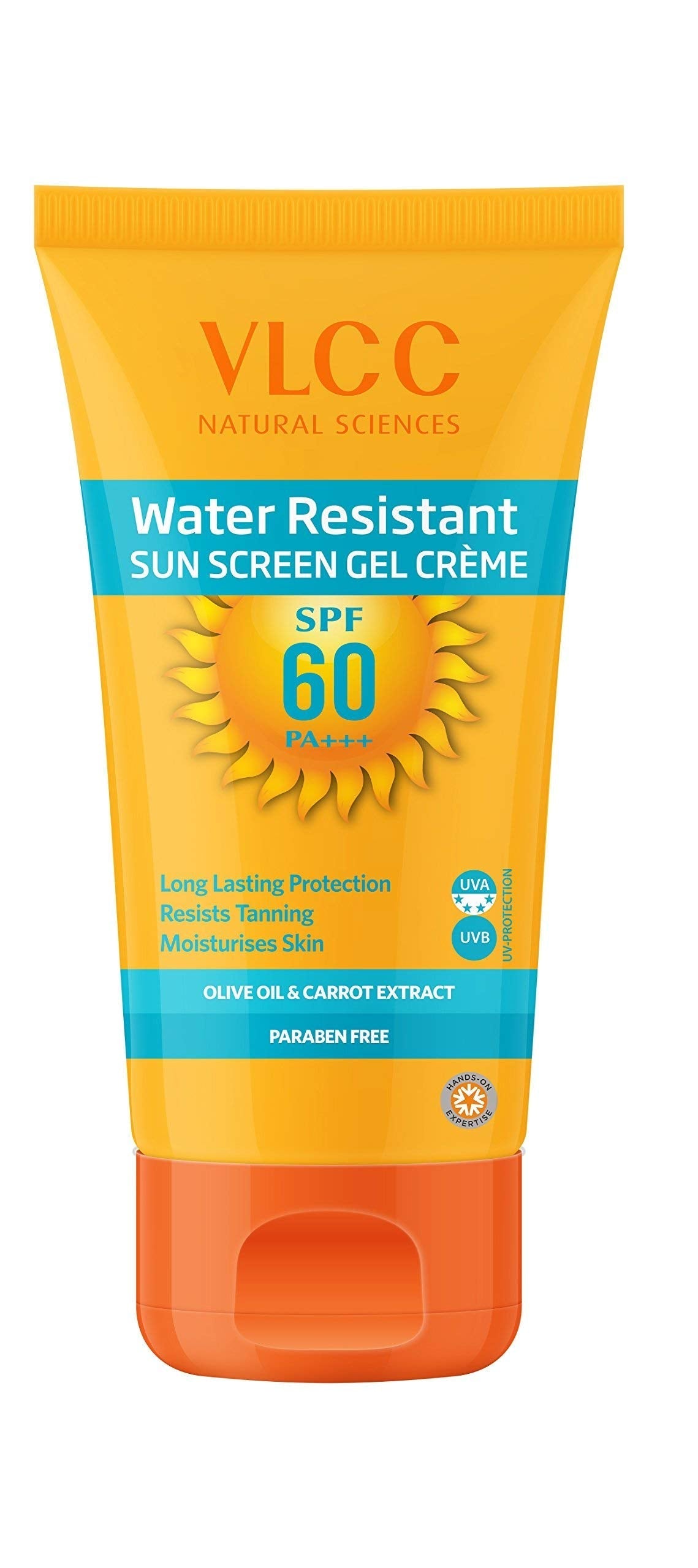 VLCC Water Resistant SPF 60 PA+++ Sunscreen Gel Crème - 100g + 25g Extra | With Niacinamide, Ceramides & Vitamin E | Protects from UVA, UVB Rays, Sun Damage, Skin Darkening and Premature Ageing