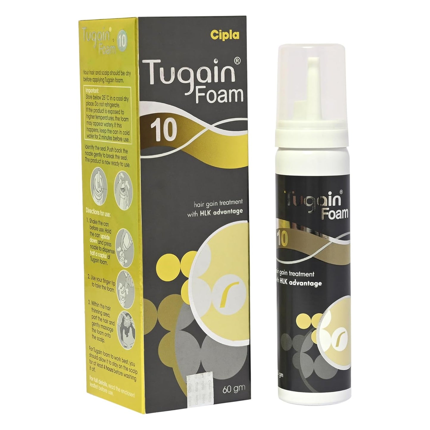 Tugain 10 - Bottle of 60gm Foam