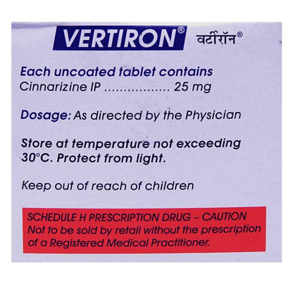 Vertiron - Strip of 25 Tablets