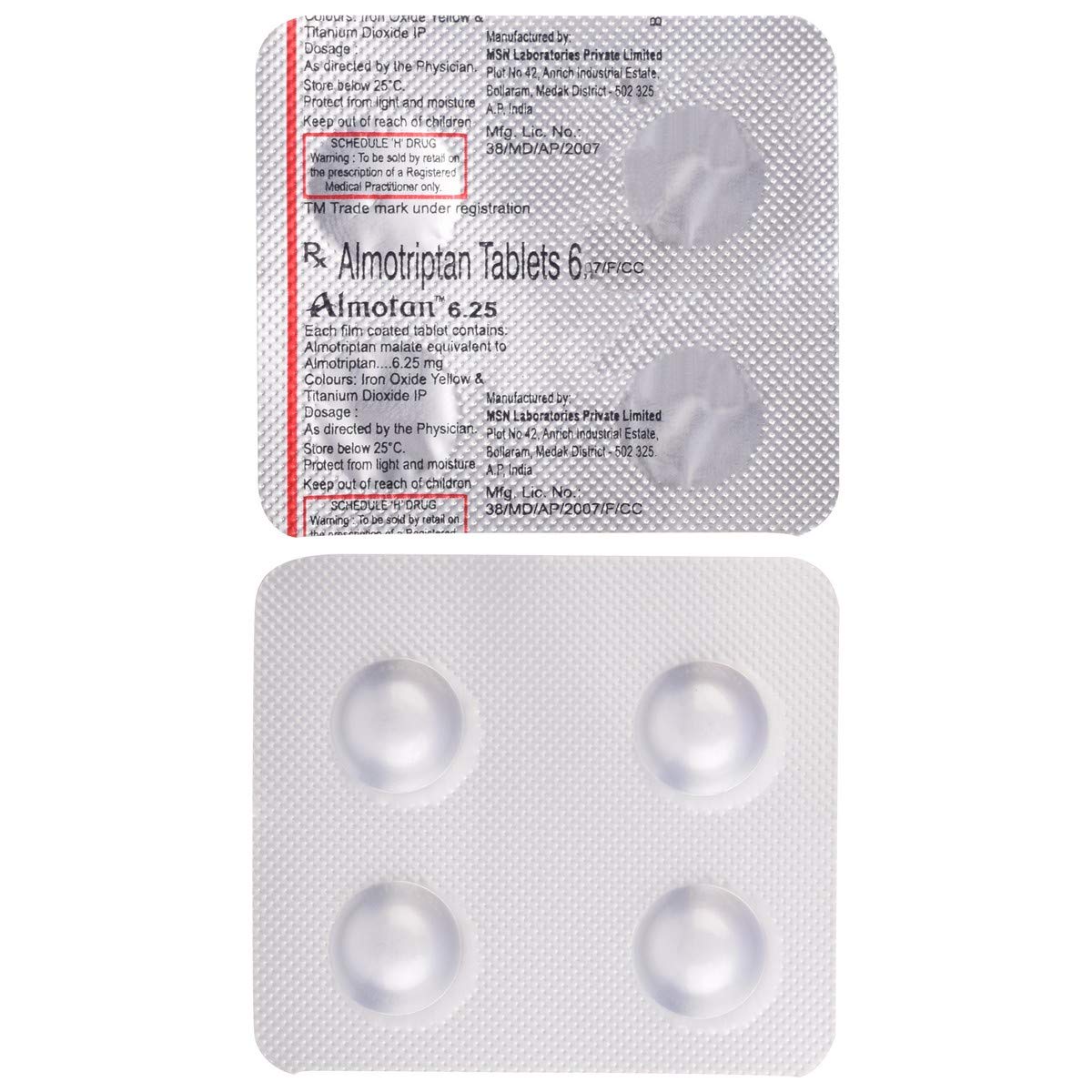 Almotan 6.25 - Strip of 4 Tablets