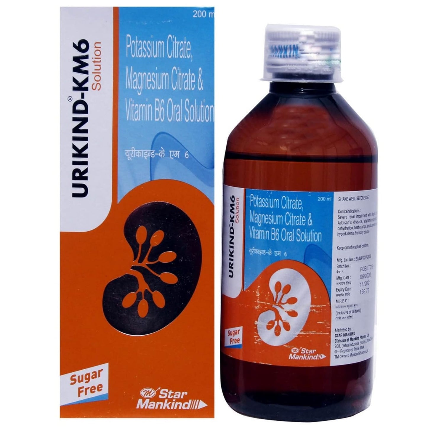 Urikind Km6 - Bottle of 200 ml Solution