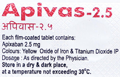 APIVAS-2.5 - Strip of 10 Tablets