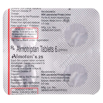 Almotan 6.25 - Strip of 4 Tablets