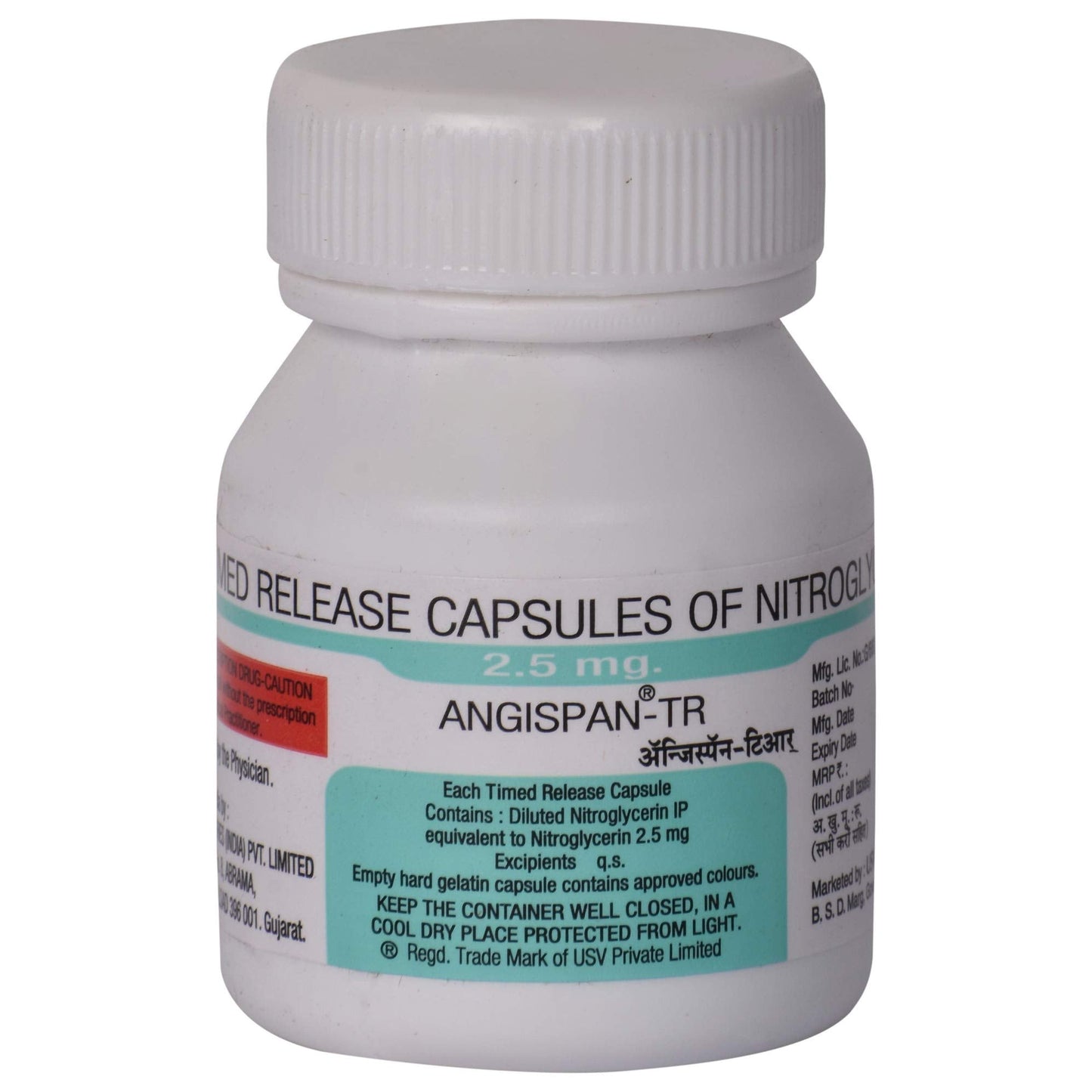 Angispan-TR - Bottle of 25 Capsules