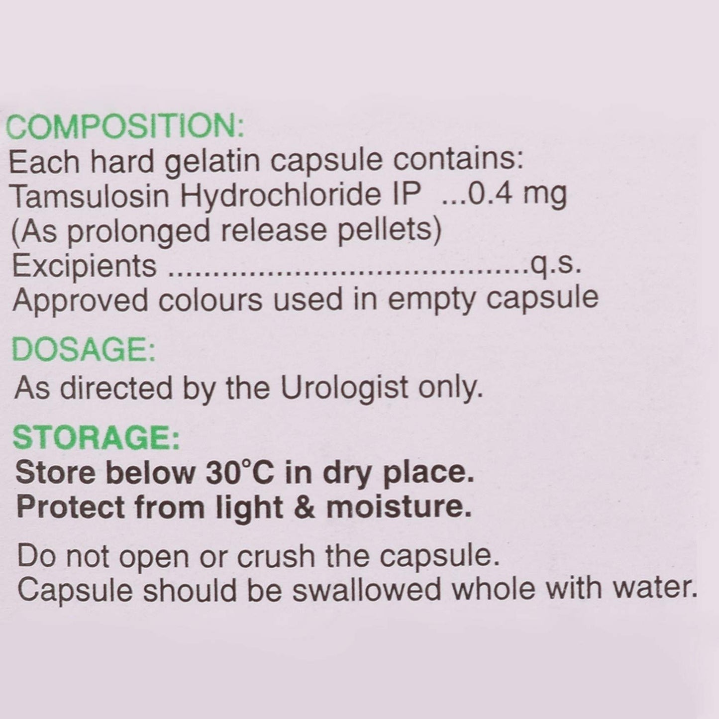 Uripro 0.4 - Strip of 10 Capsules