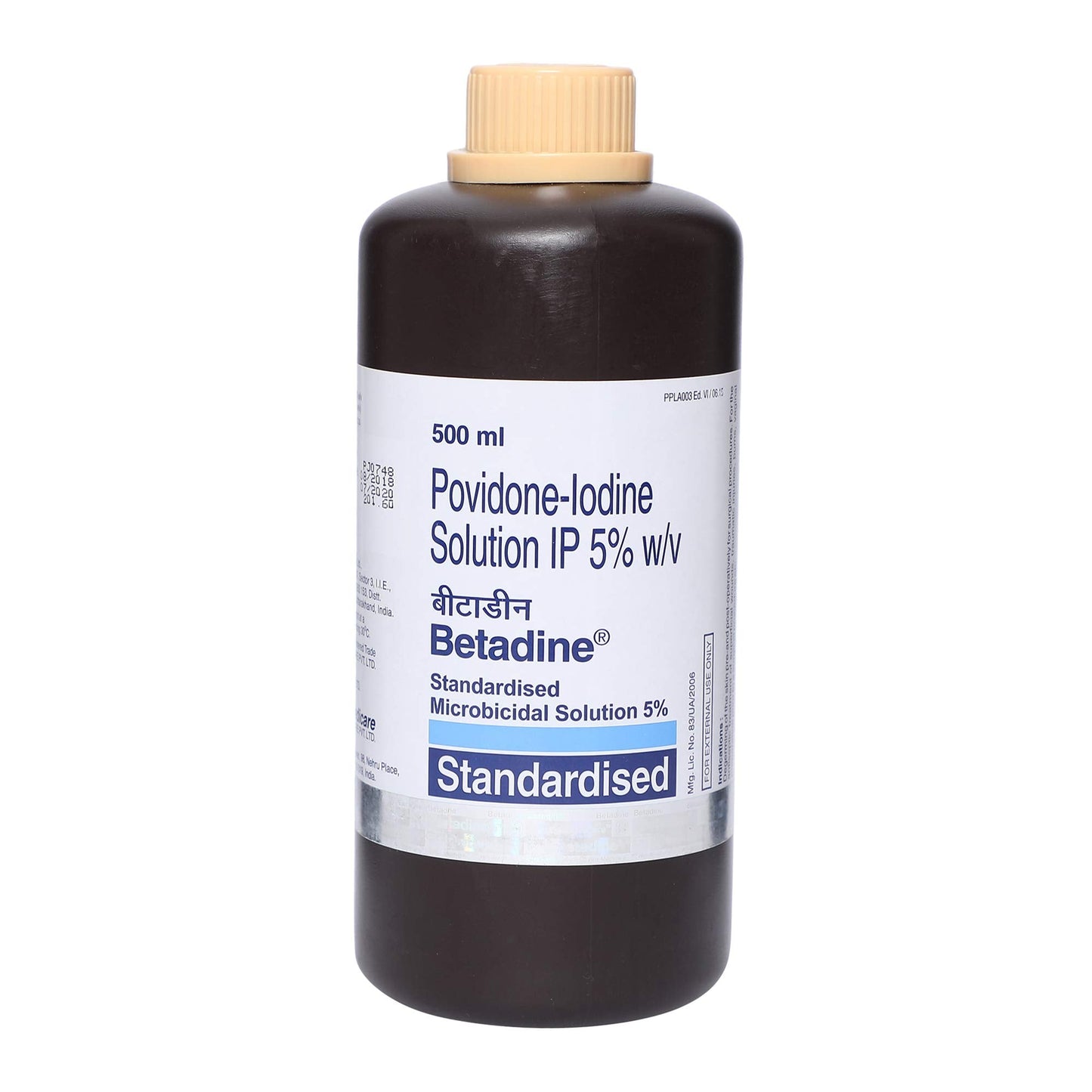 Betadine 5% w/v - Bottle of 500 ml Standardised Microbial Solution