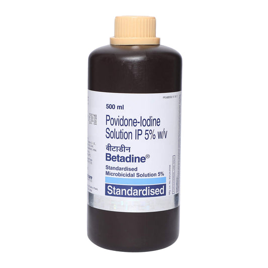 Betadine 5% w/v - Bottle of 500 ml Standardised Microbial Solution