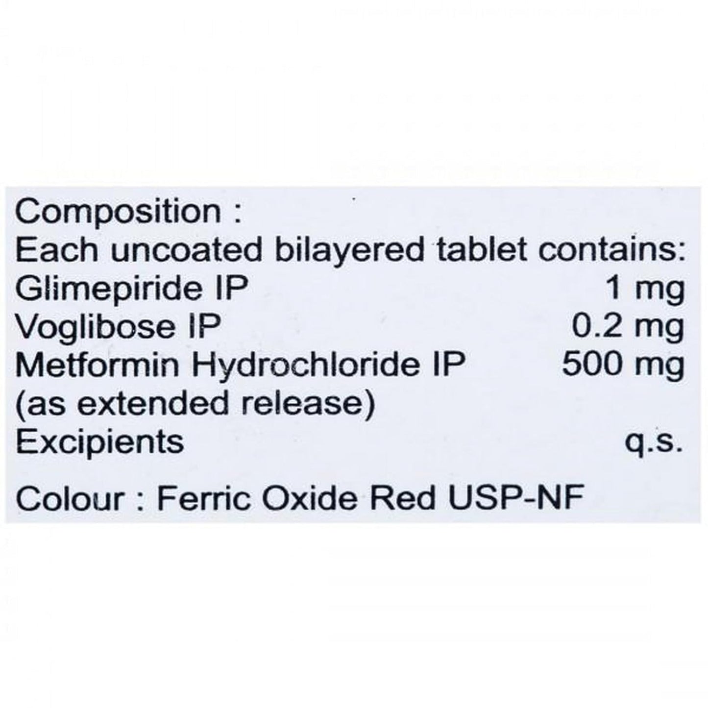 Voglistar GM 1 -Strip of 15 Tablets