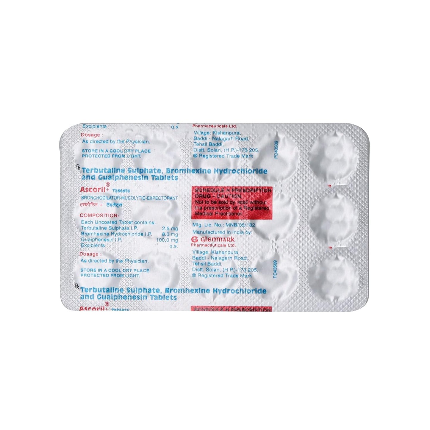 Ascoril+ - Strip of 15 Tablets