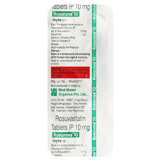 Rosunova 10 mg - Strip of 10 Tablets