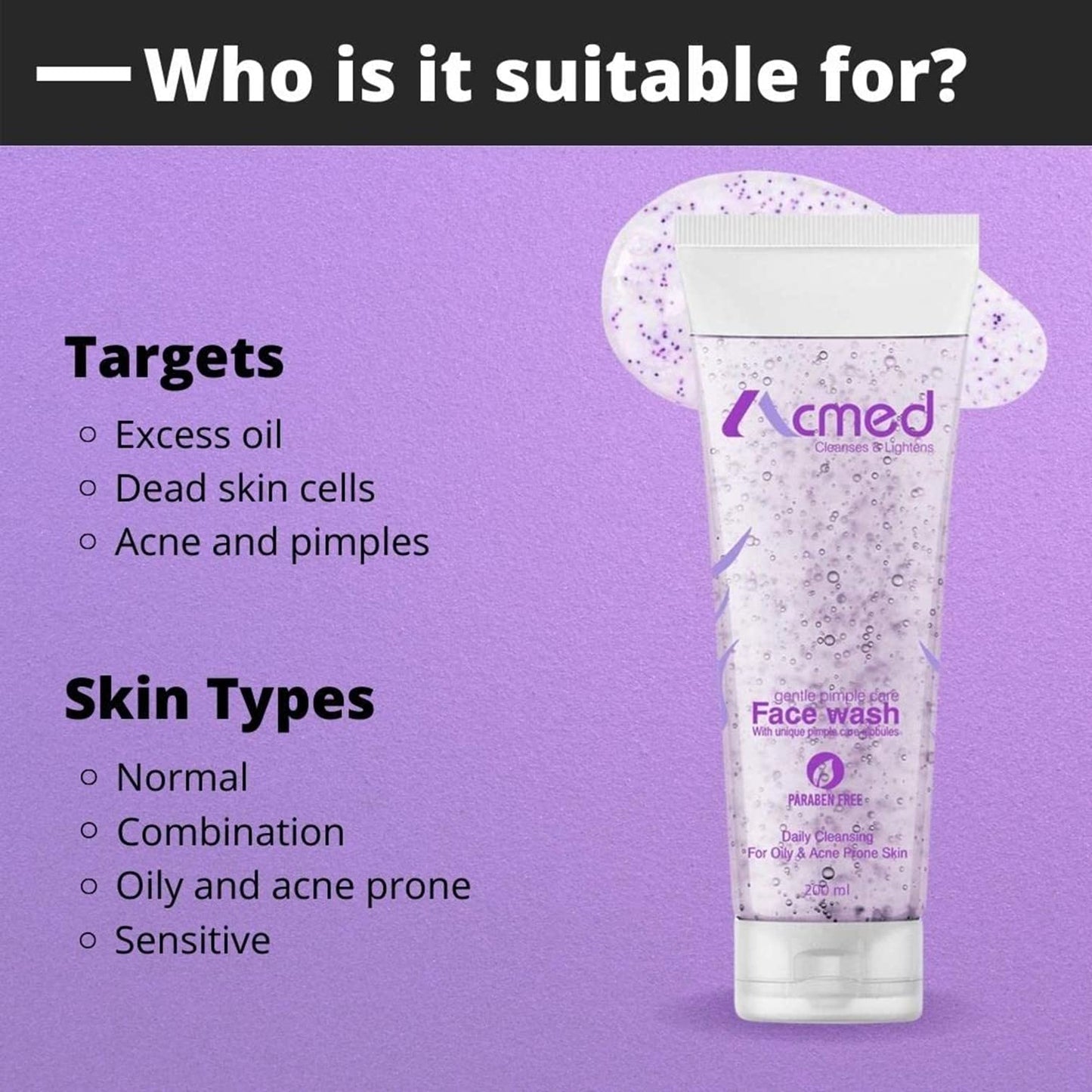 Acmed Pimple Care Acne Prevention Face Wash 70 Grams - Pack of 1