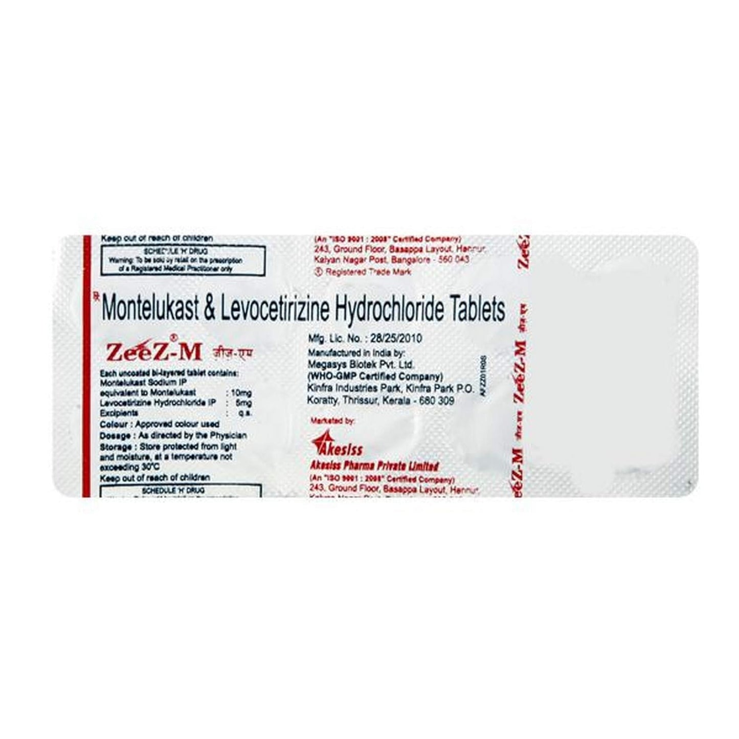 Zeez-M 5mg/10mg - Strip of 10 Tablets