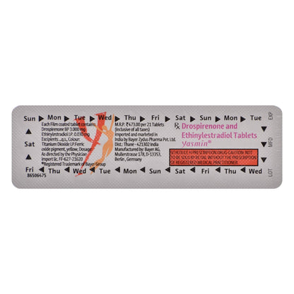 Yasmin - Strip of 21 Tablets