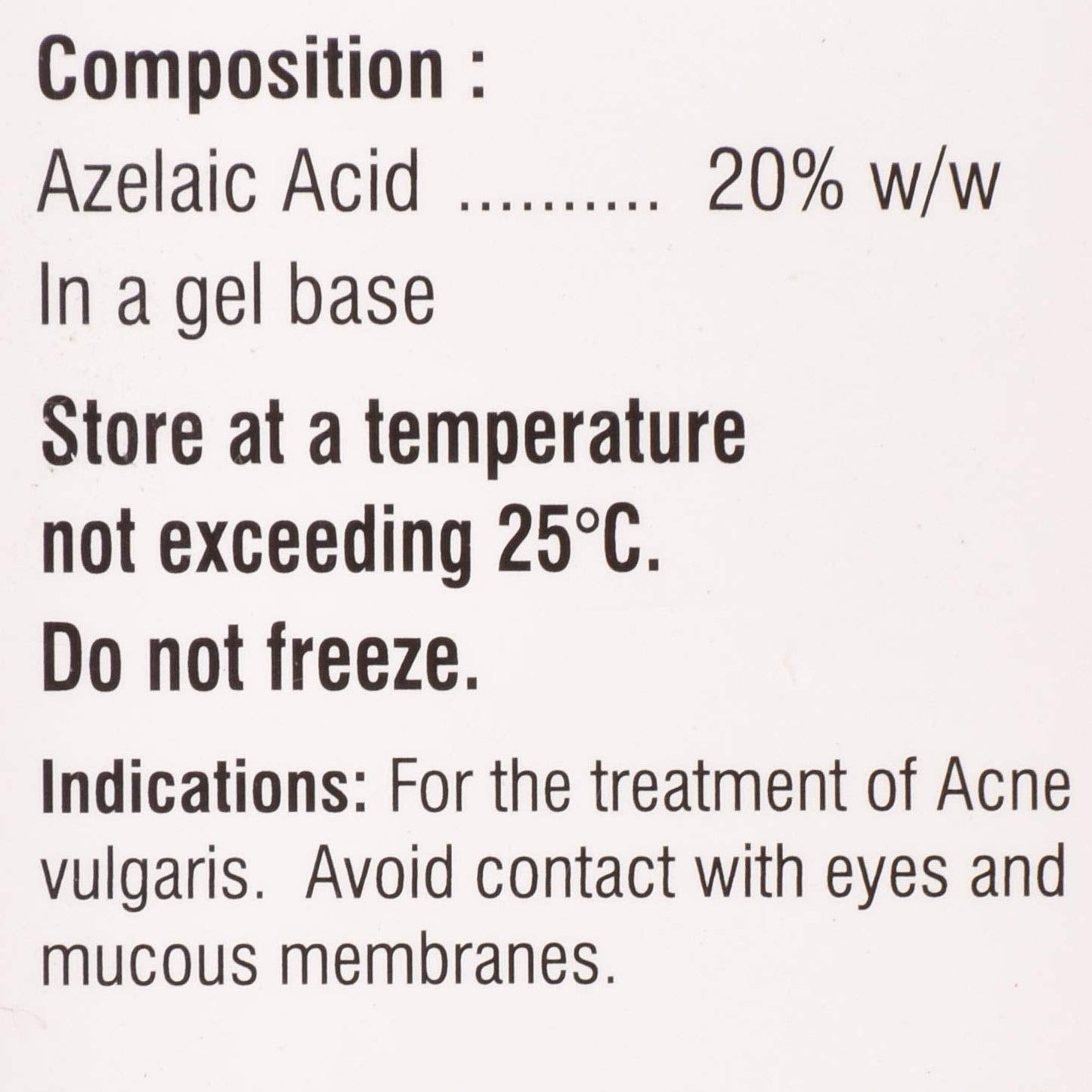 Aziderm-20% - Tube of 15 gm Gel