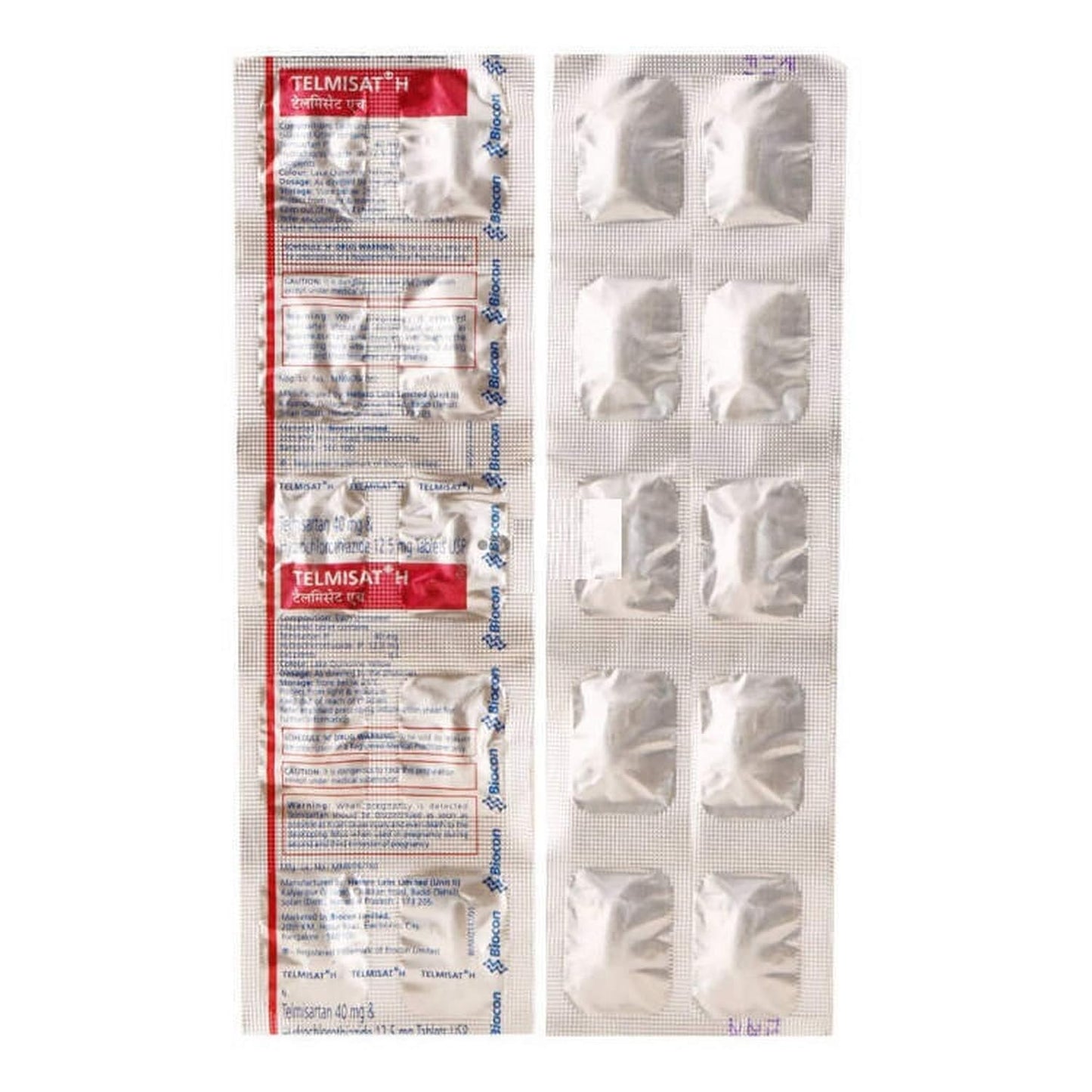 Telmisat H 40mg - Strip of 10 Tablets