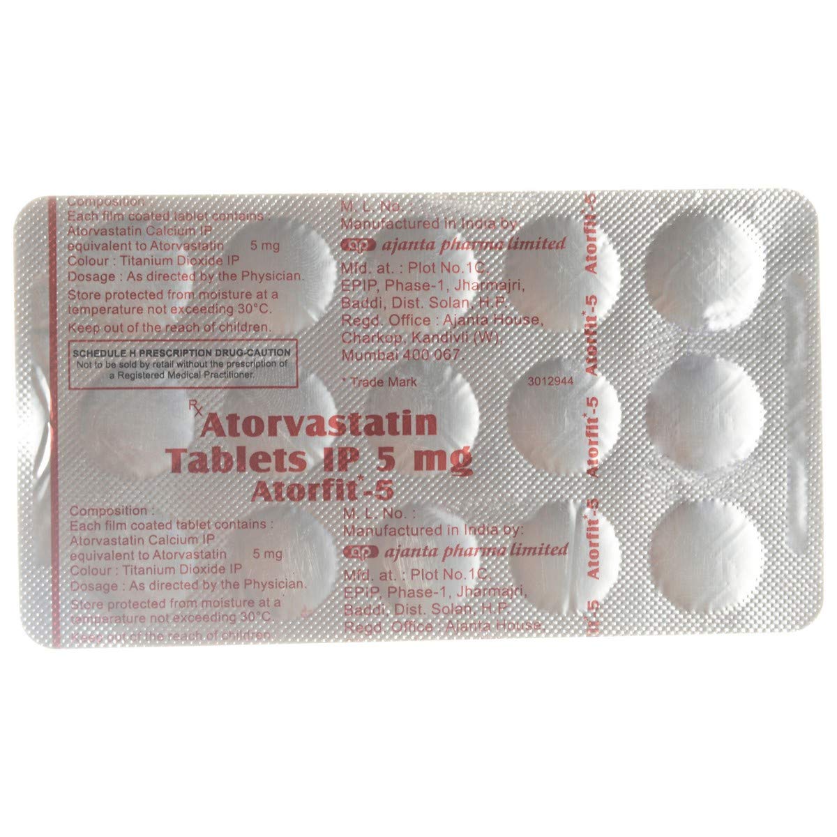 Atorfit 5 - Strip of 15 Tablets