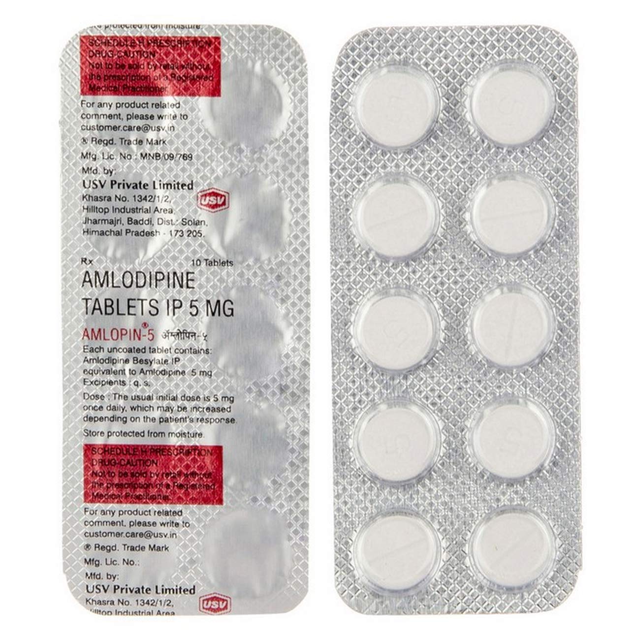 Amlopin-5 - Strip of 10 Tablets