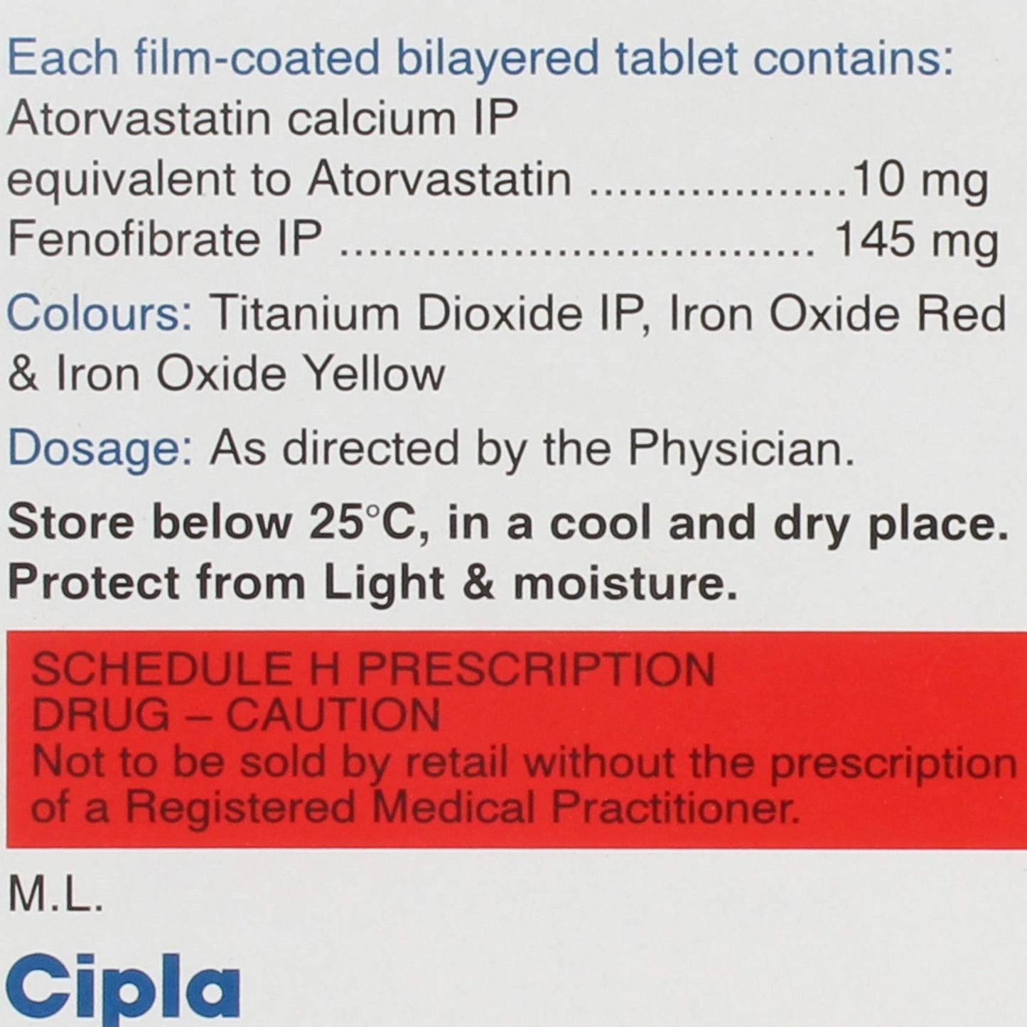 Atorlip- F - Strip of 15 Tablets