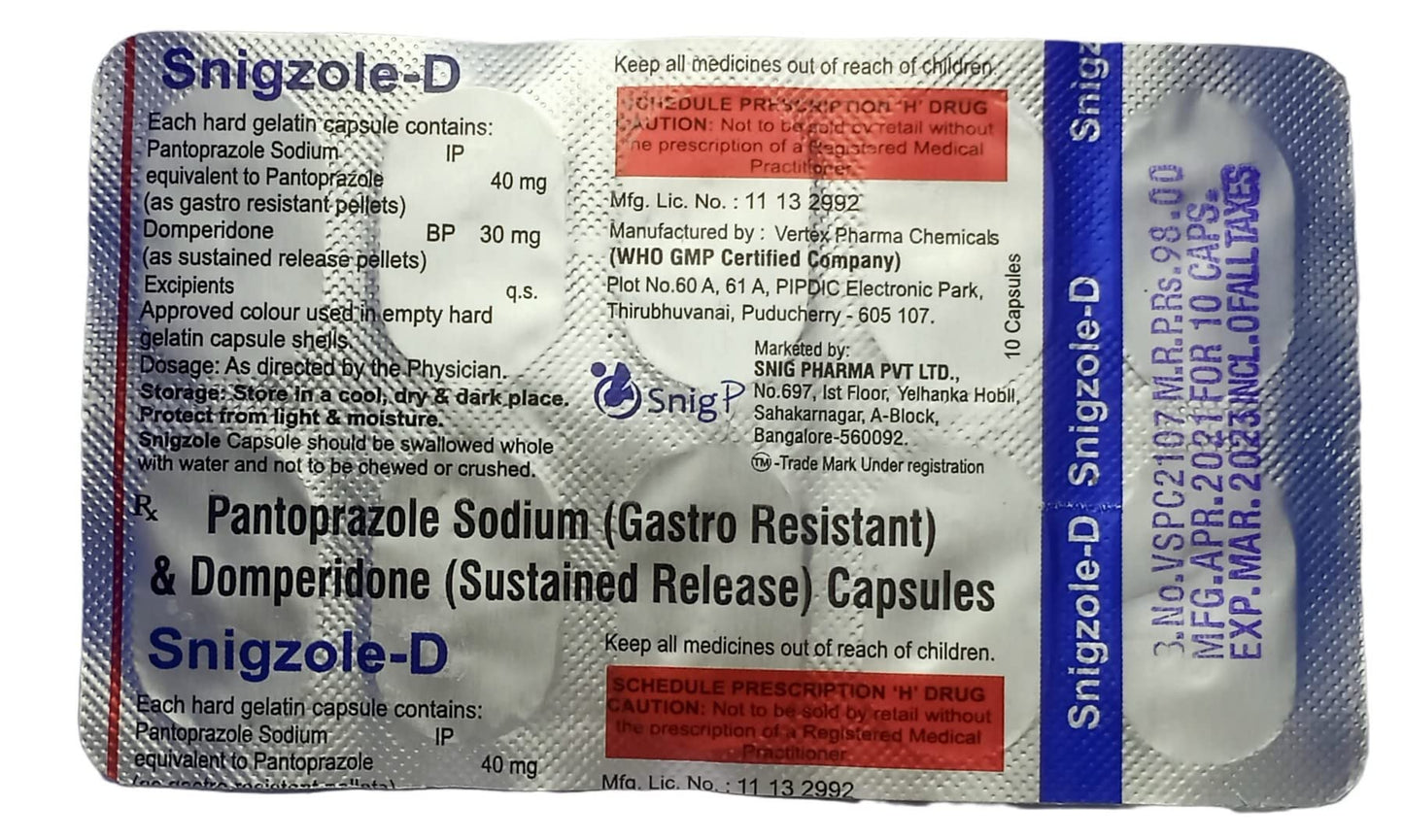 Snigzole D - Strip of 10 Capsules