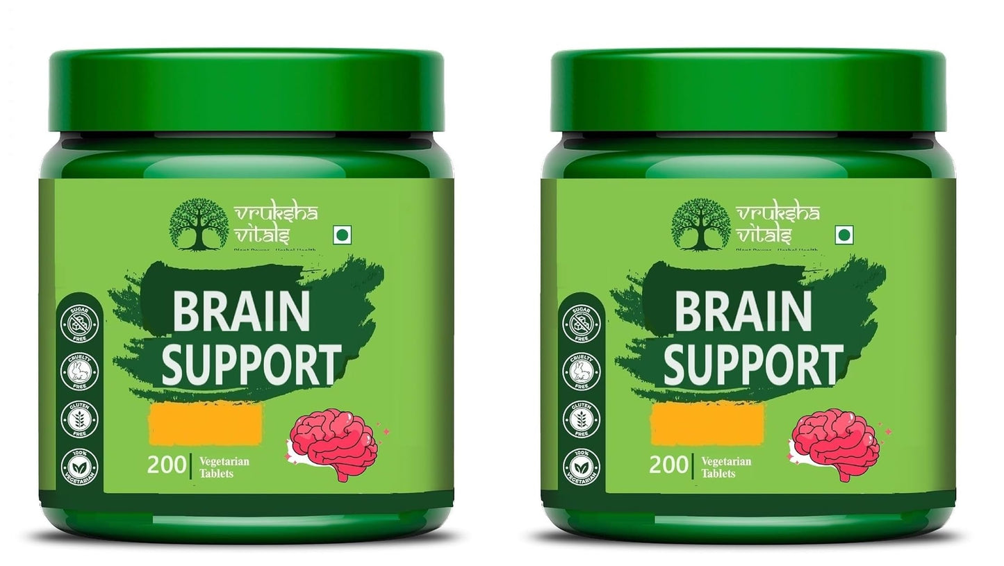 Vruksha Vitals Ginkgo Biloba - Brain Support 200 tablets x Pack of 2