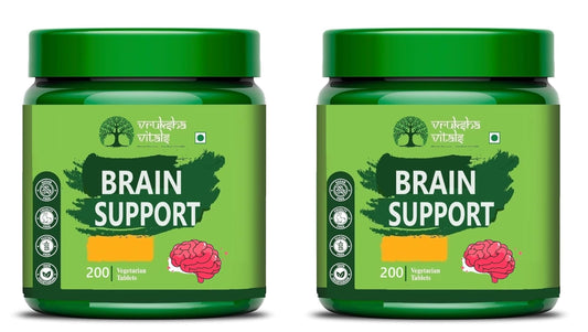 Vruksha Vitals Ginkgo Biloba - Brain Support 200 tablets x Pack of 2