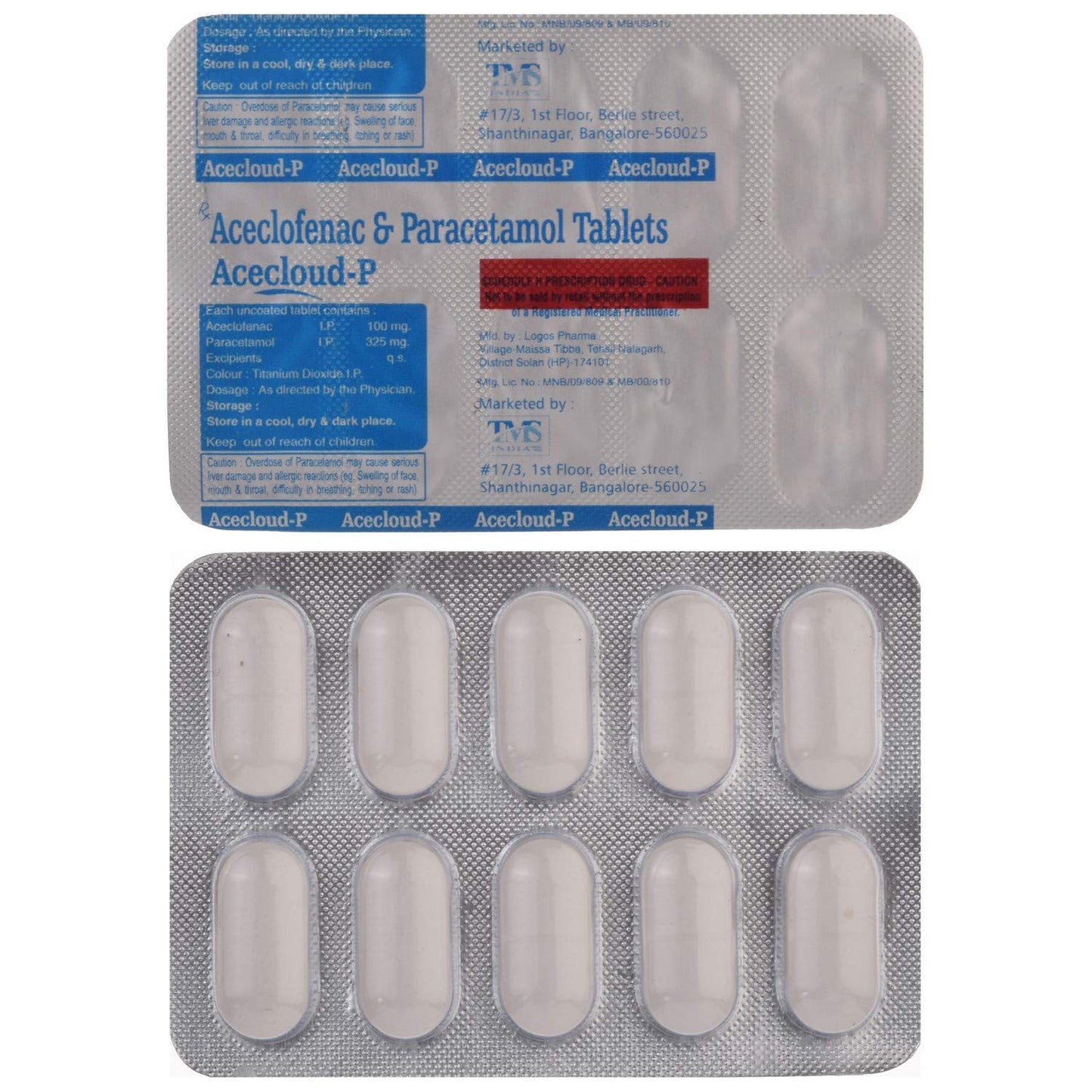 Acecloud-P - Strip of 10 Tablets