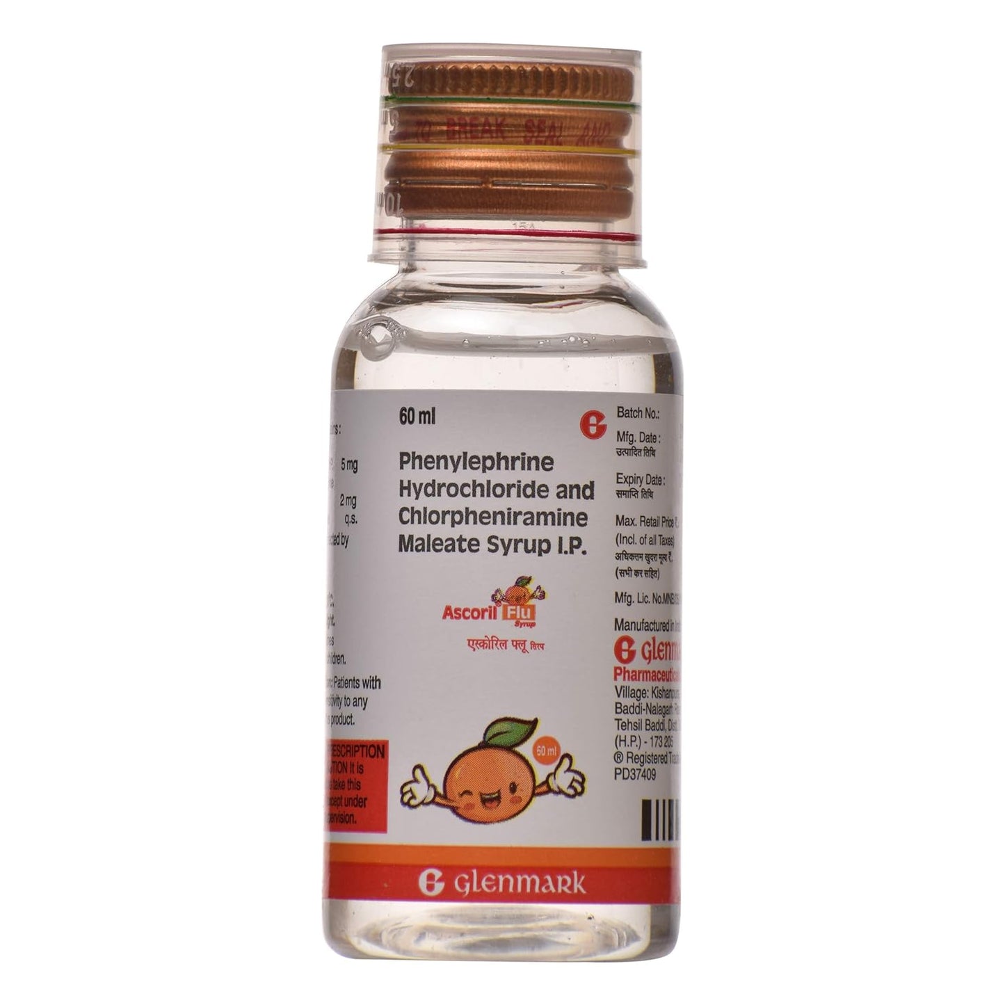 Ascoril Flu - Bottle of 60 ml Syrup