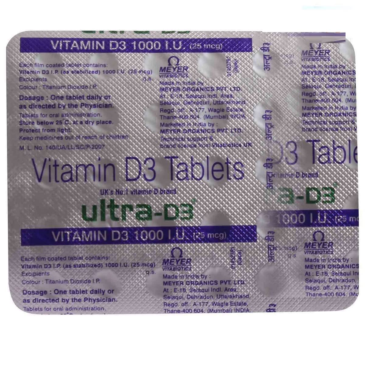 Ultra D3 - Strip of 30 Tablets