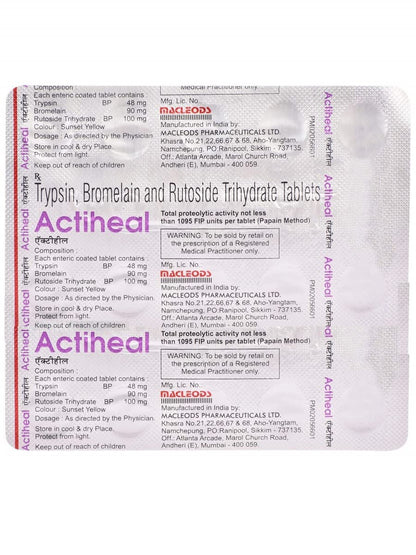 Actiheal - Strip of 15 Tablets