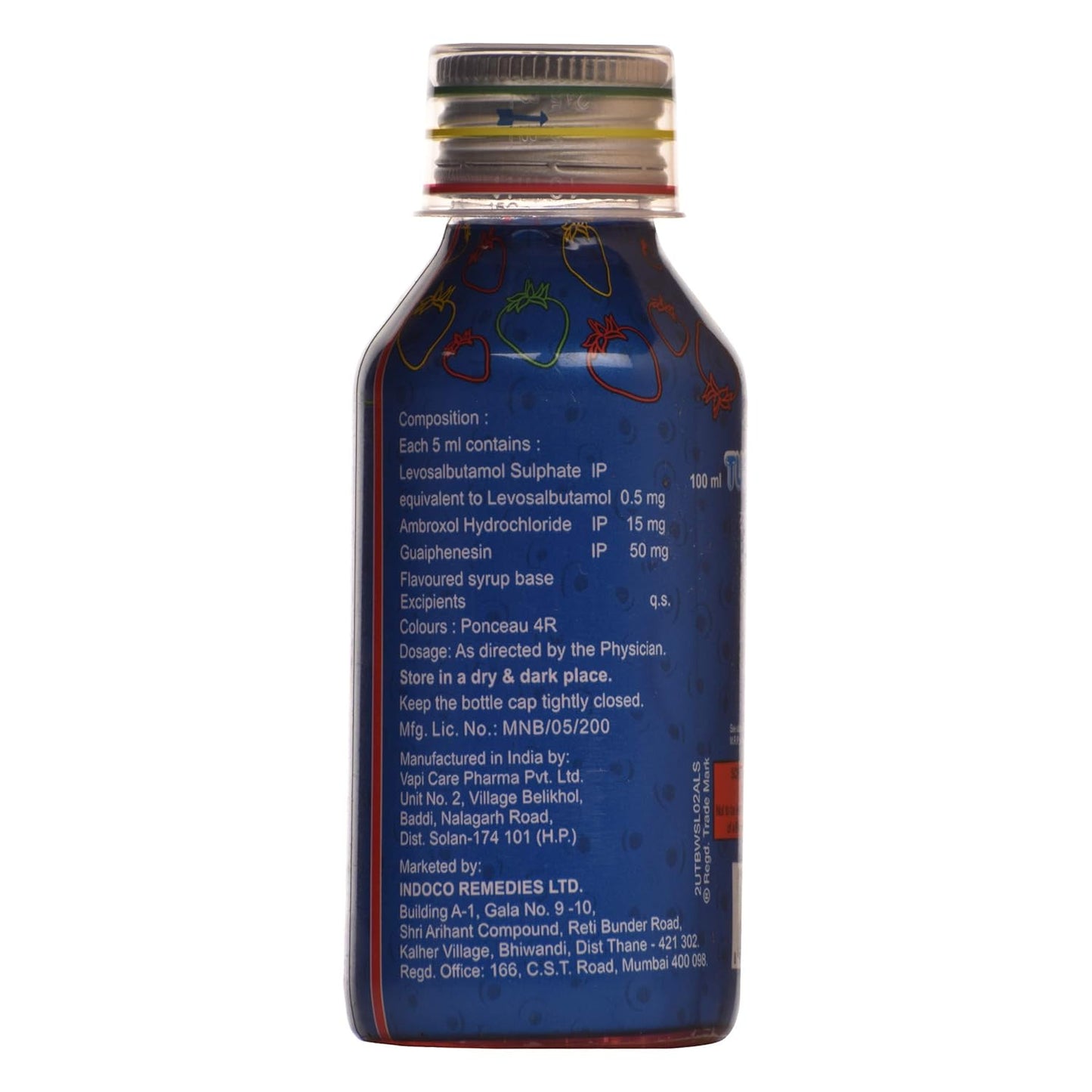 Tuspel LS Strawberry Flavour - Bottle of 100 ml Syrup