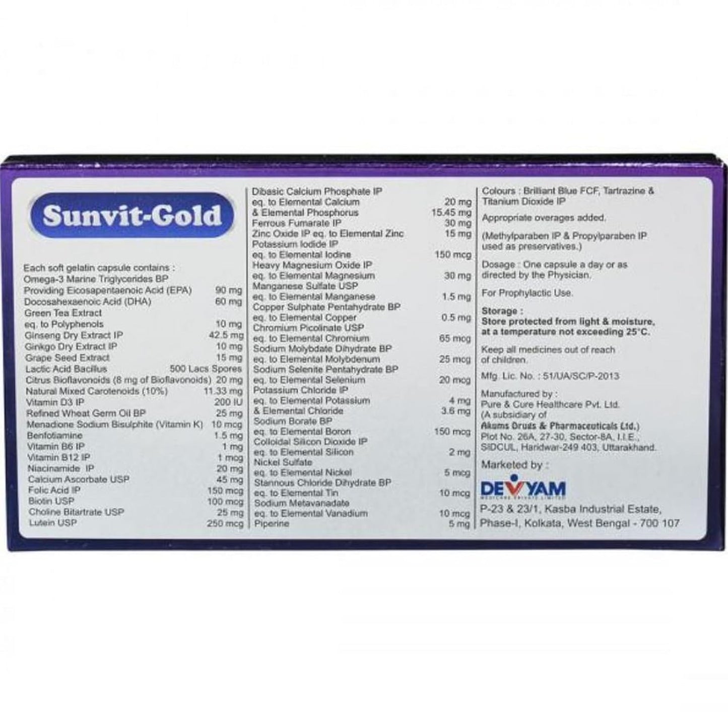 Sunvit-Gold - Strip of 10 Capsules