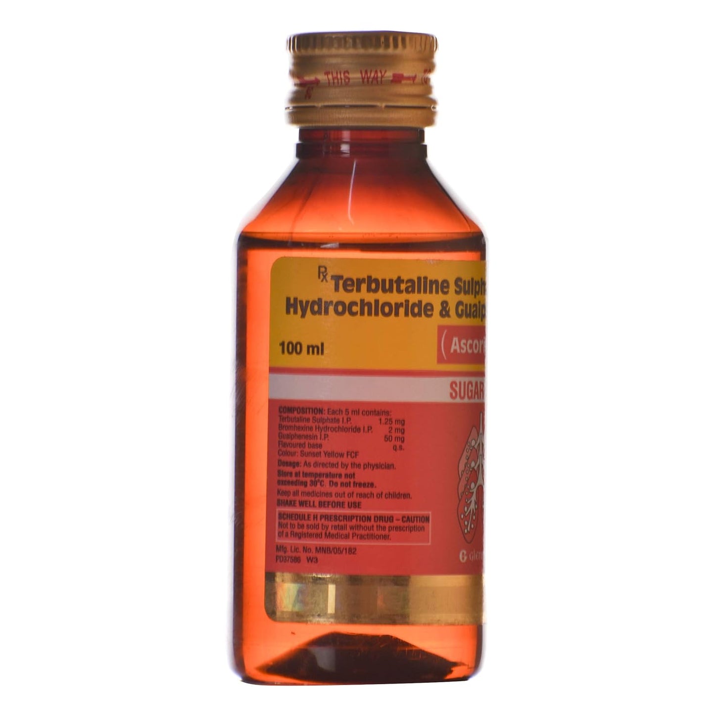 Ascoril SF - Bottle of 100 ml Syrup