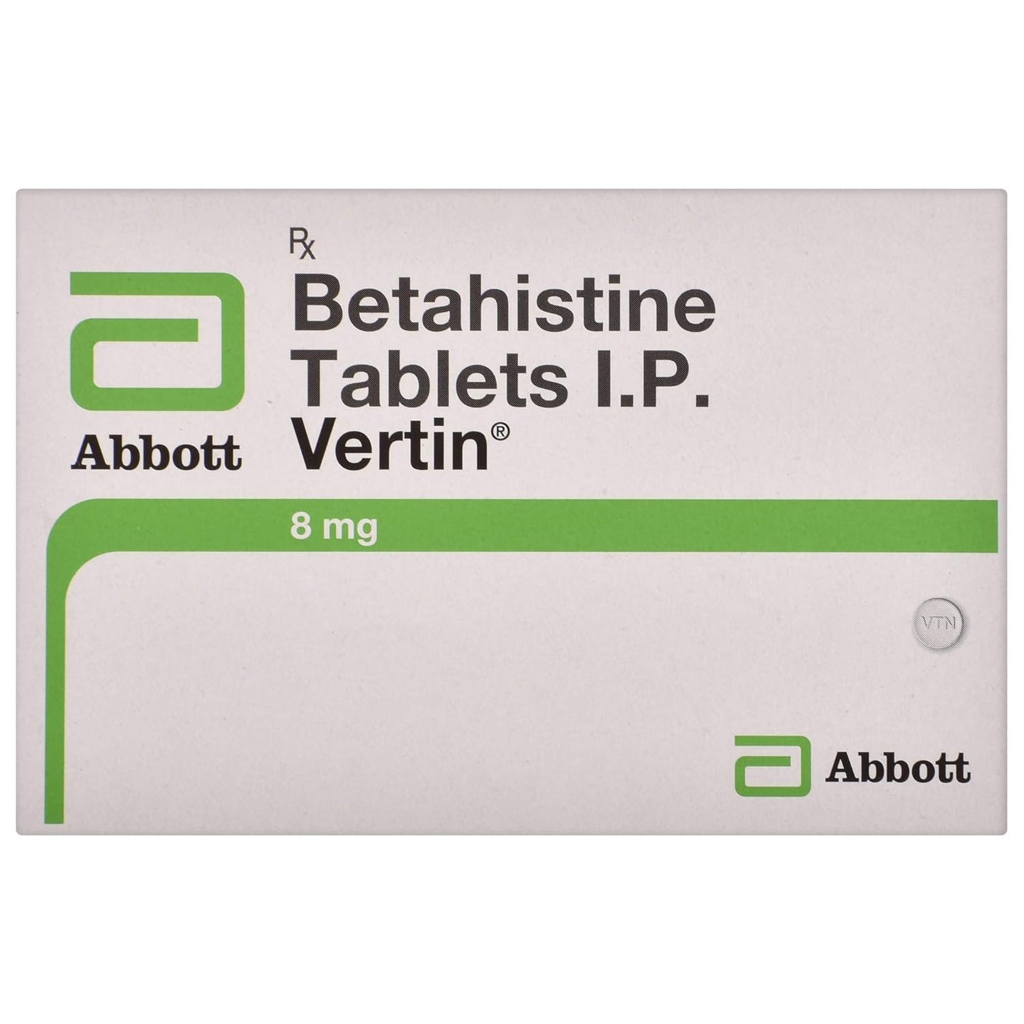 Vertin 8 - Strip of 15 Tablets