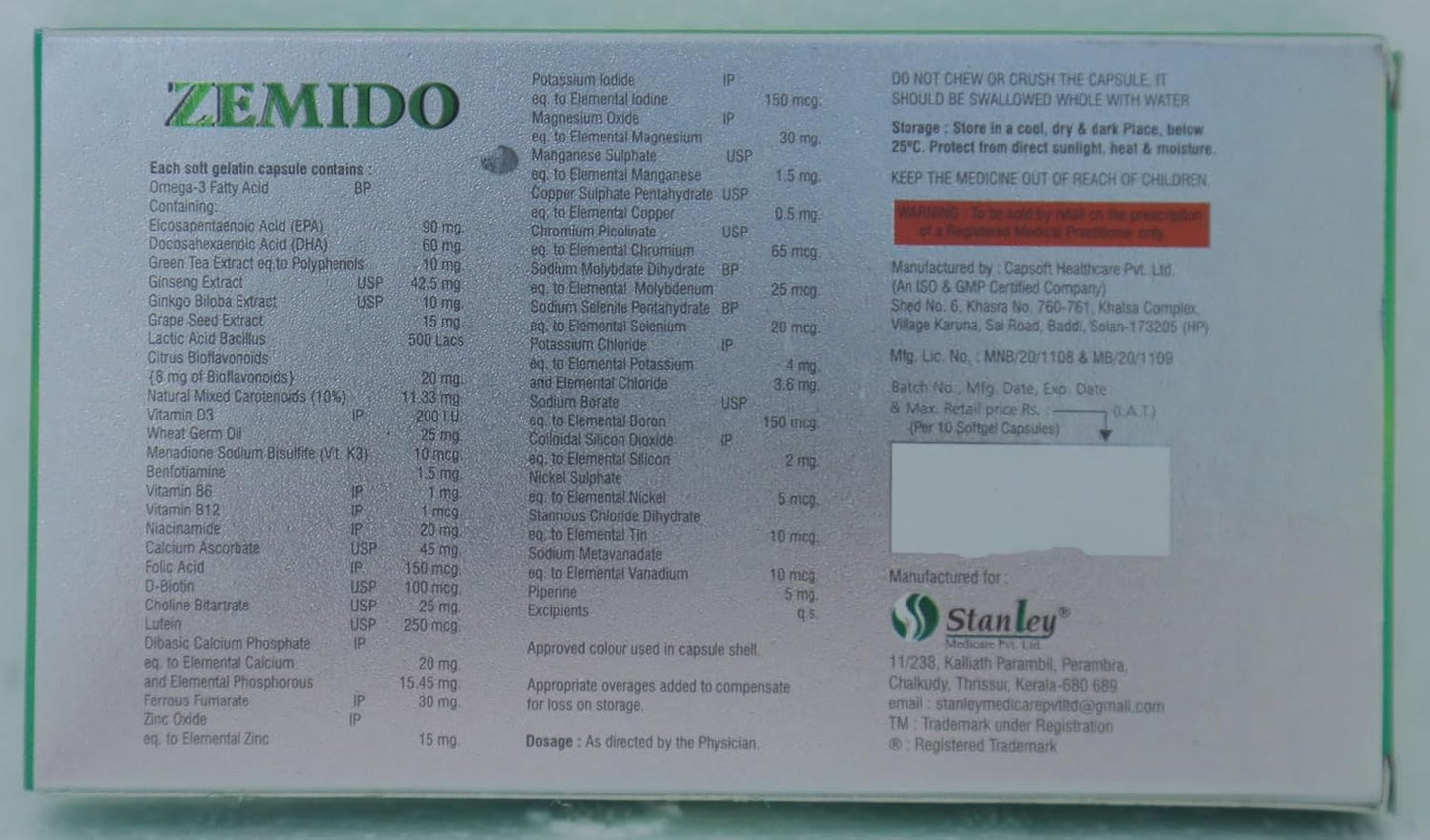 Zemido - Strip of 10 Tablets