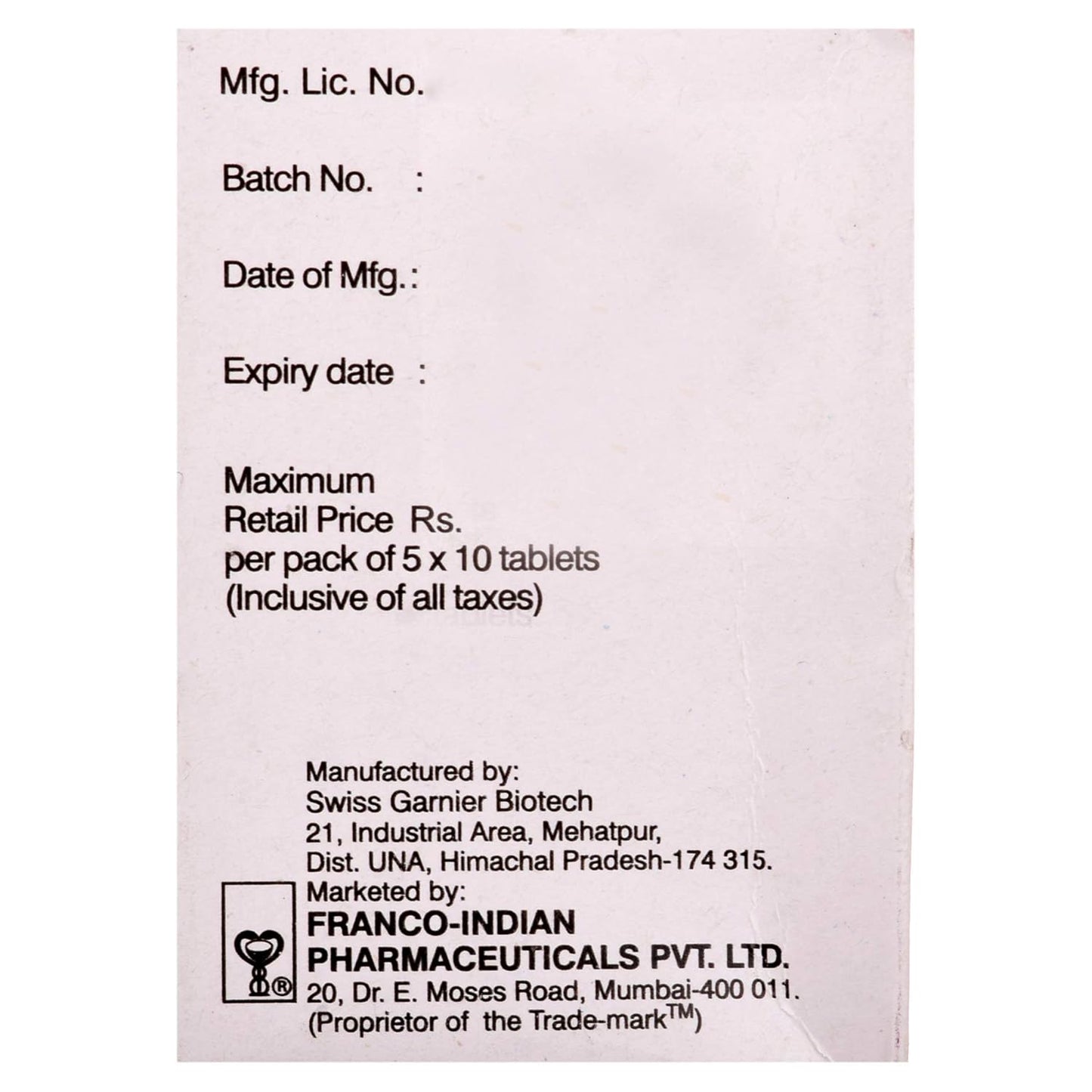 Voliphage M 0.2 - Strip of 10 Tablets