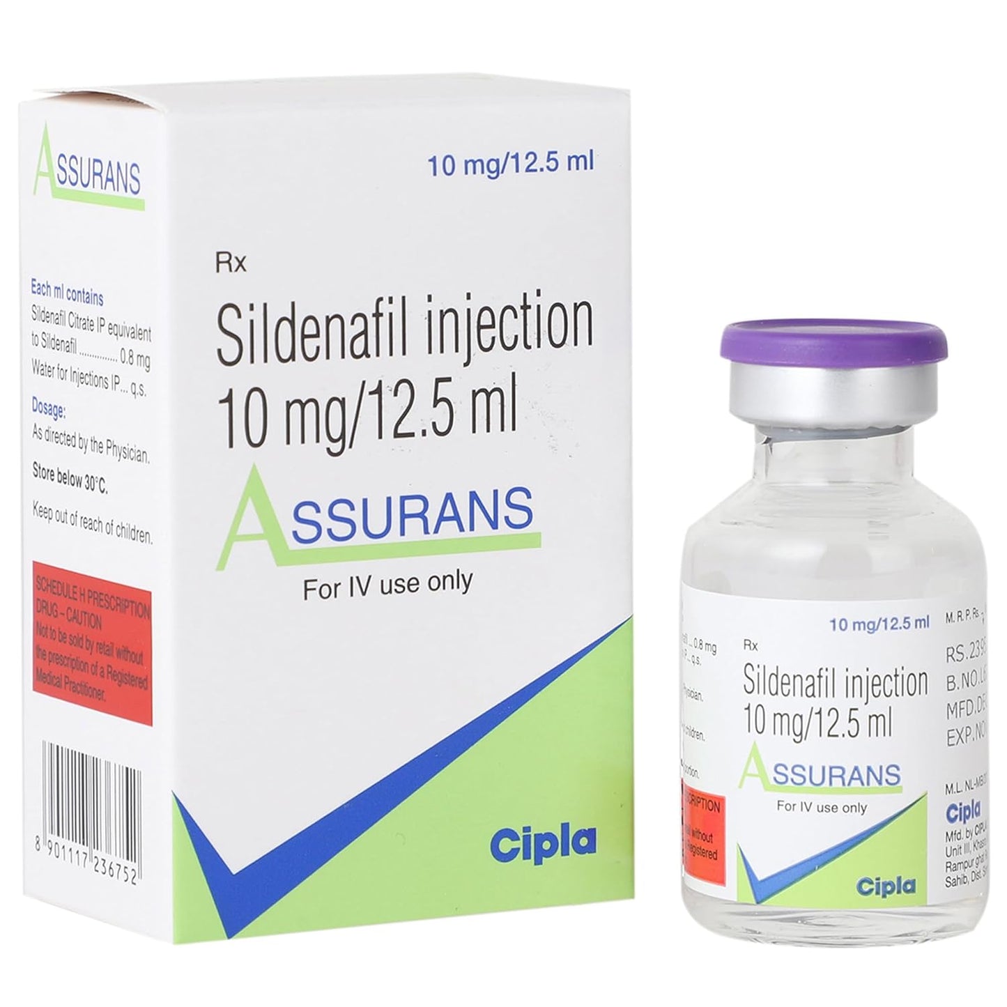 Assurans IV 10mg/12.5ml cip Loc - Vial of 1 Injection