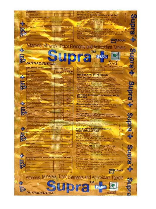 Supra Plus - Strip of 15 Tablets