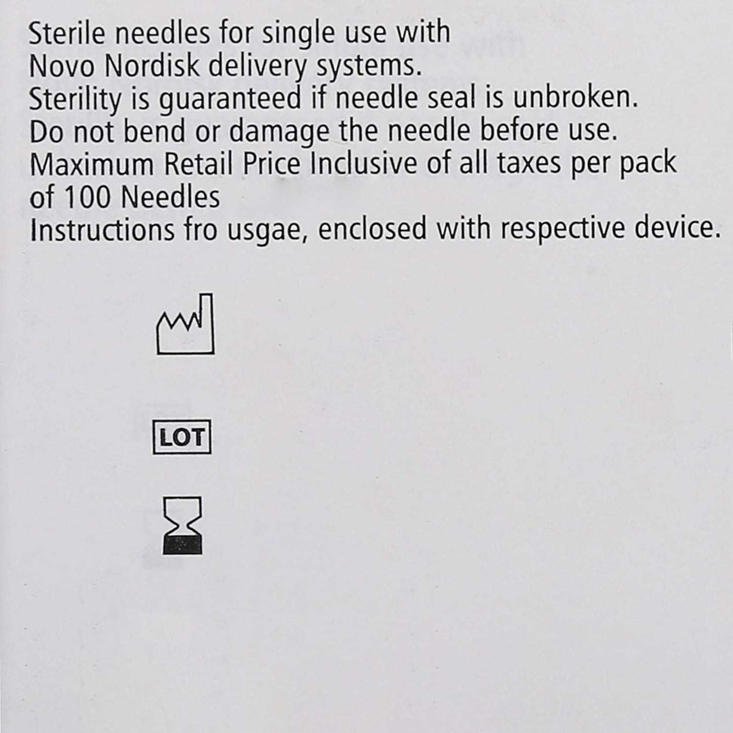 Novofine - Pack of 100 Needles