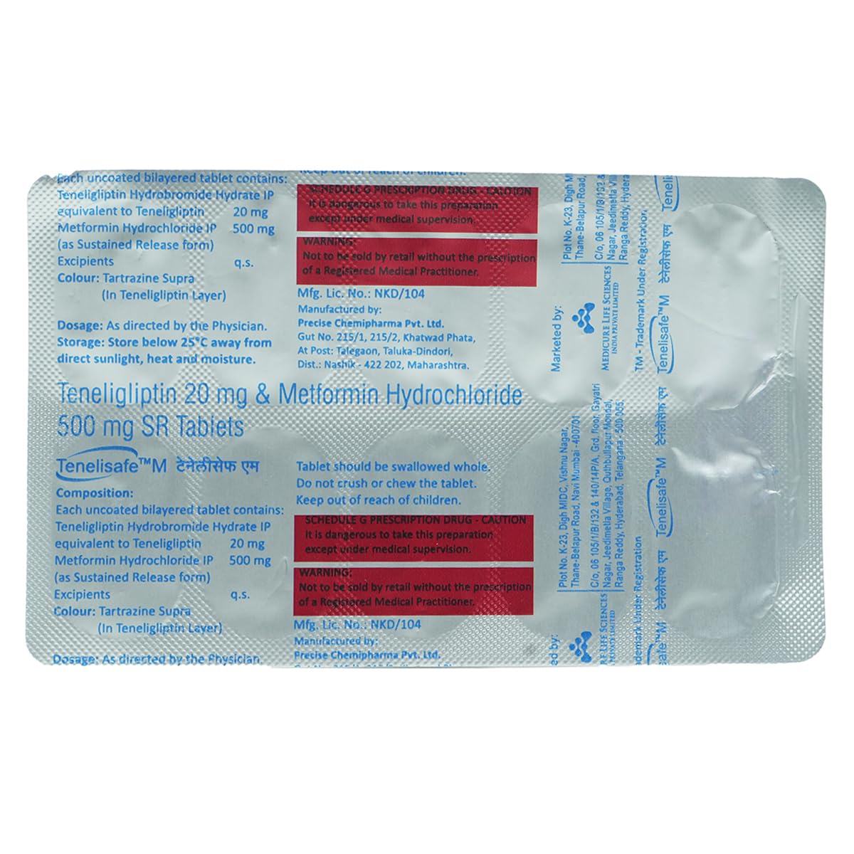 Tenelisafe M - Strip of 10 Tablets