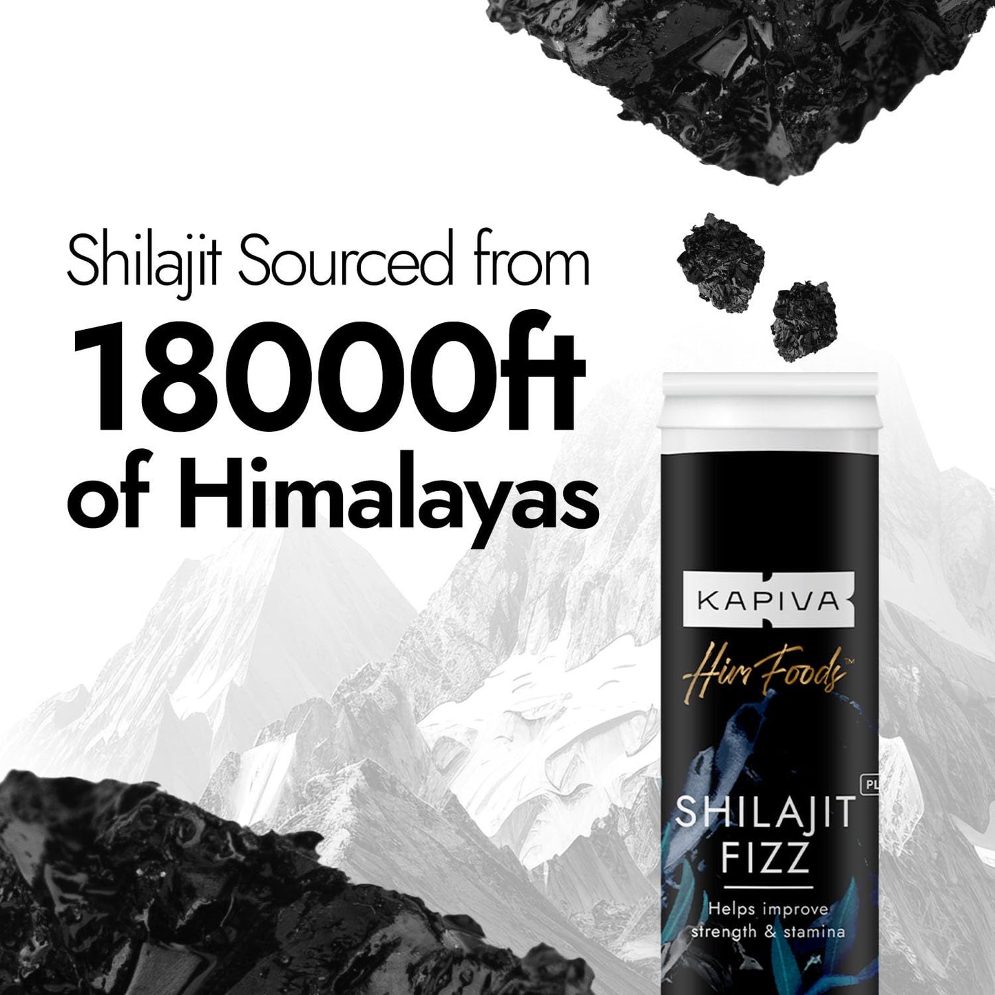 Kapiva Pure Himalayan Shilajit Original Effervescent Tablets | Helps Boost Stamina & Performance, Improves Muscle Recovery