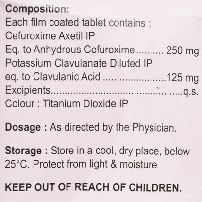 Augxetil CV 250 - Strip of 10 Tablets