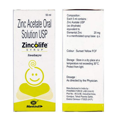 Zincolife - Bottle of 50 ml Syrup