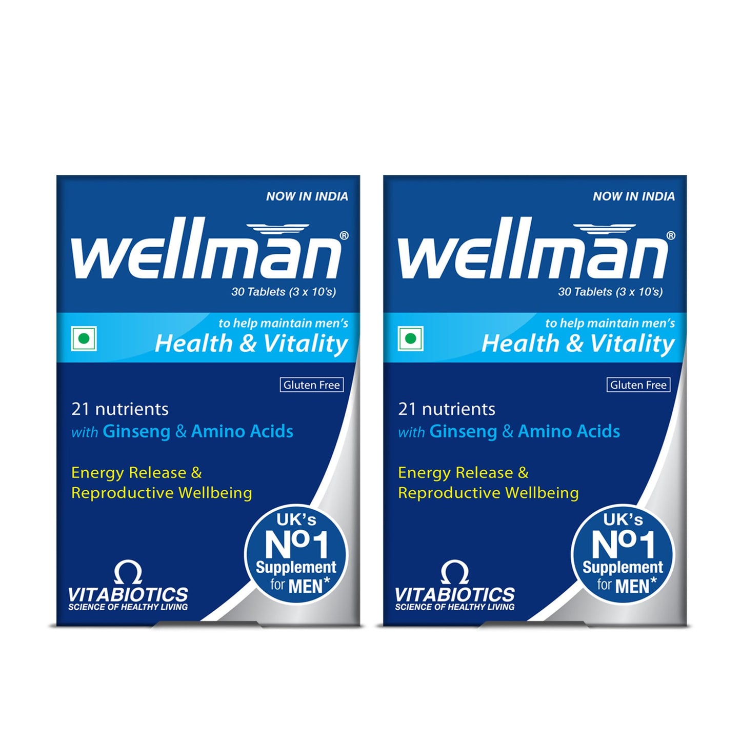 wellman Multivitamin Tablets For Men With 21 Nutrients Like Vitamin C,L-Arginine,Calcium,Zinc. Feel More Energetic,Support Reproductive Health,Boost Immunity,Vegetarian Your Energy Booster Pack Of 1