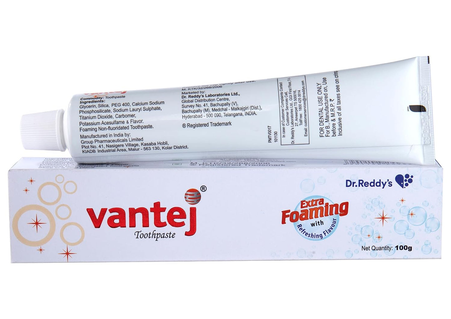 Vantej - Tube of 100gm Toothpaste, Calcium