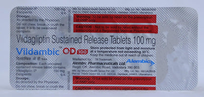 Vildambic OD 100 - Strip of 10 Tablets