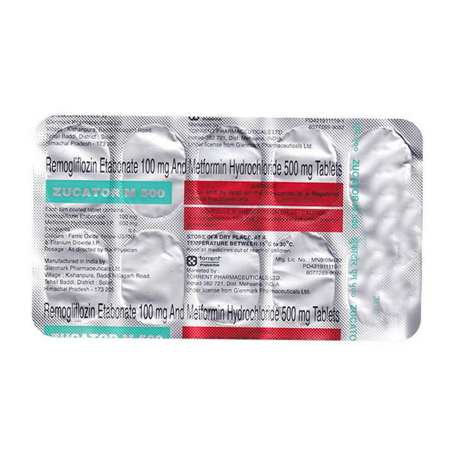 Zucator M 500 - Strip of 10 Tablets