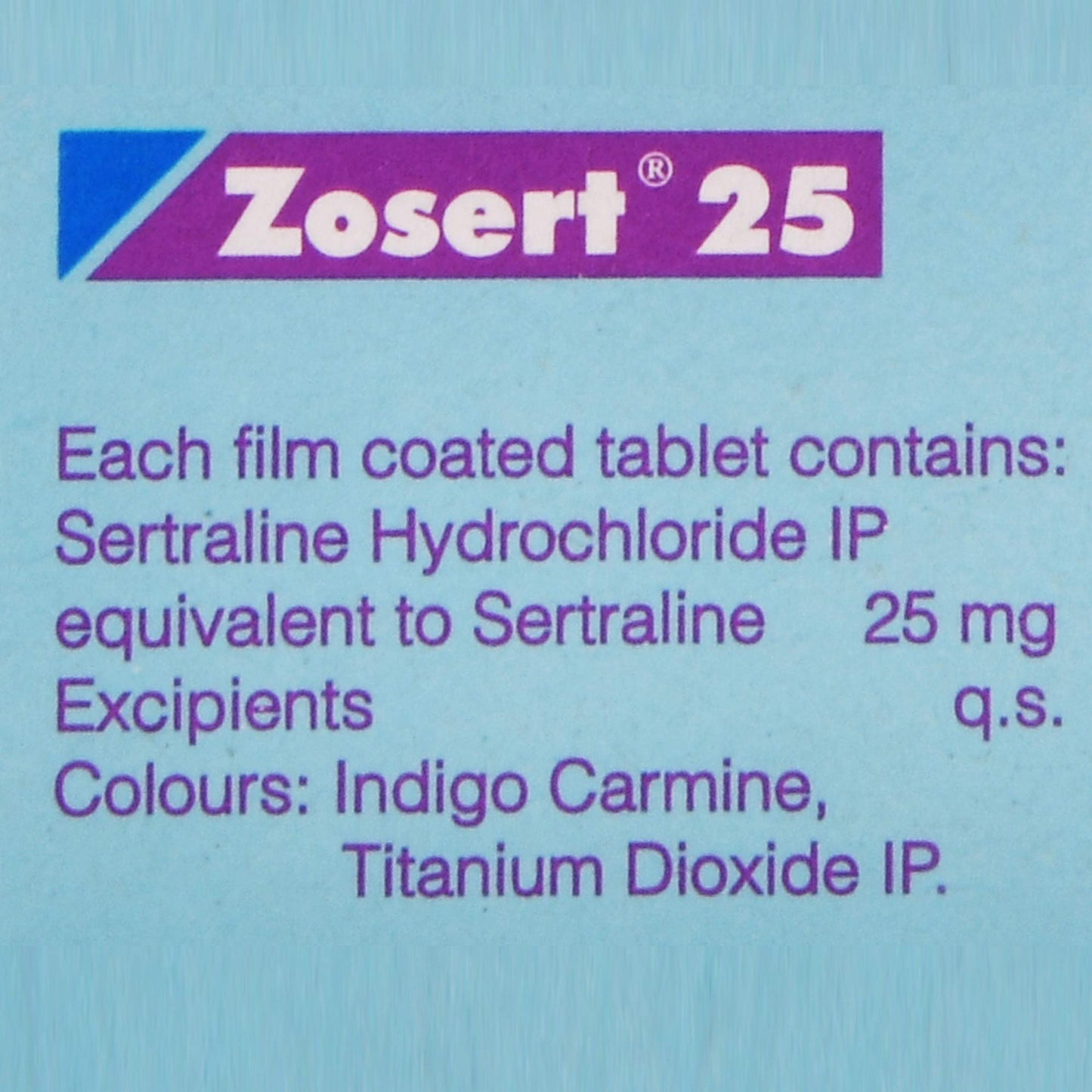 Zosert 25 - Strip of 10 Tablets