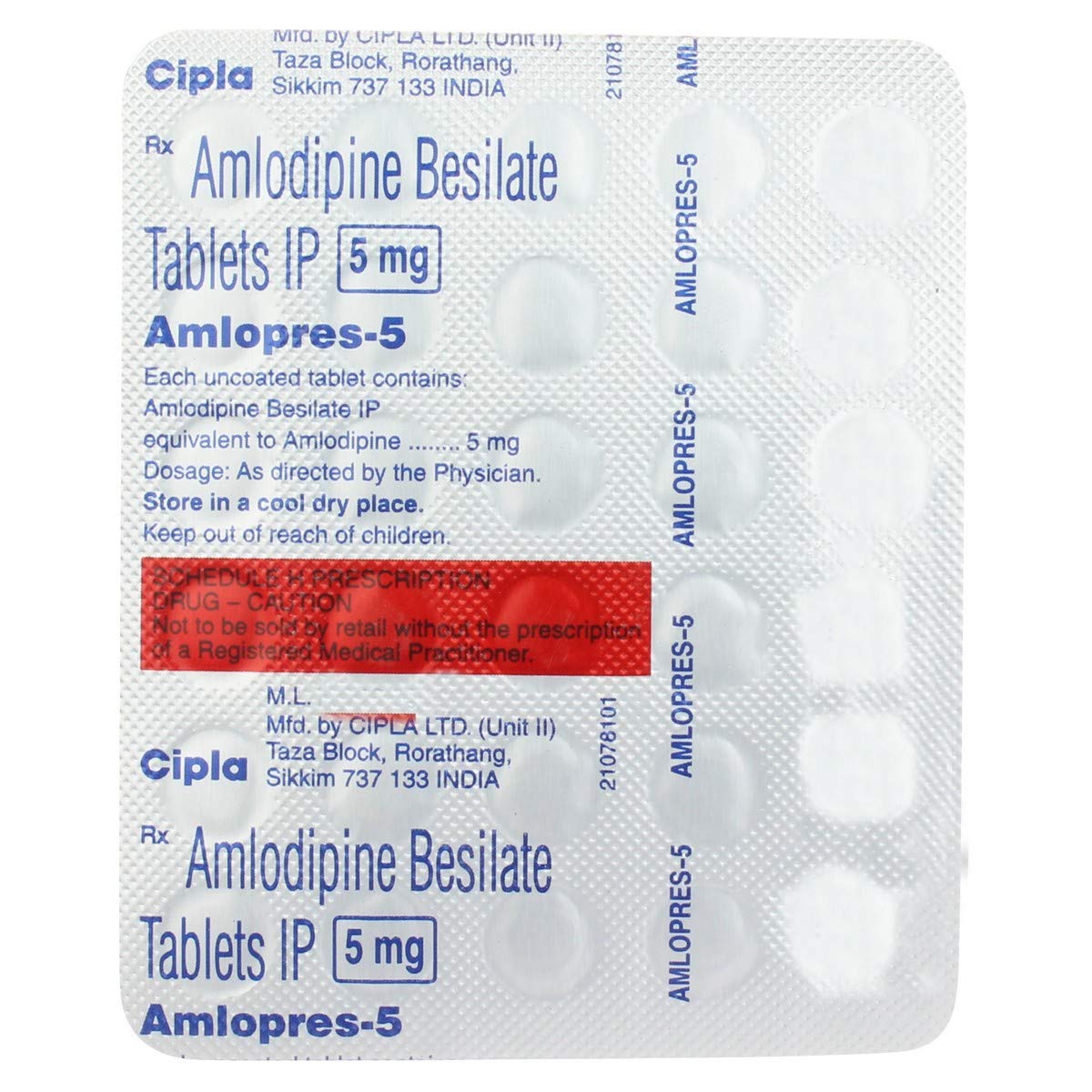 Amlopres-5 - Strip of 30 Tablets