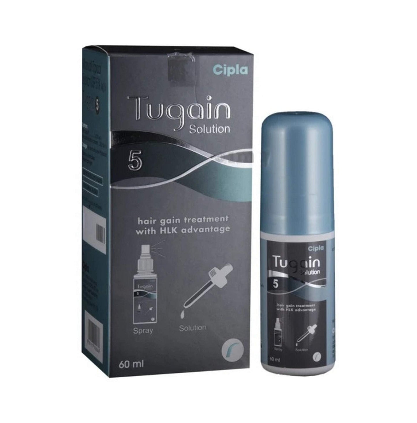 Tugain 5% - Bottle of 60ml Solution with Minoxidil